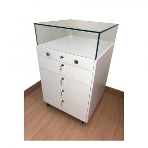 GLASS UV BONDED COUNTER WITH DRAWS