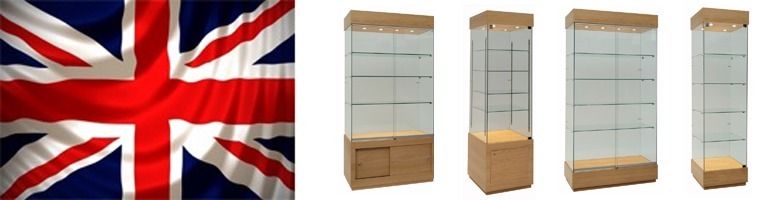 Glass display cabinets