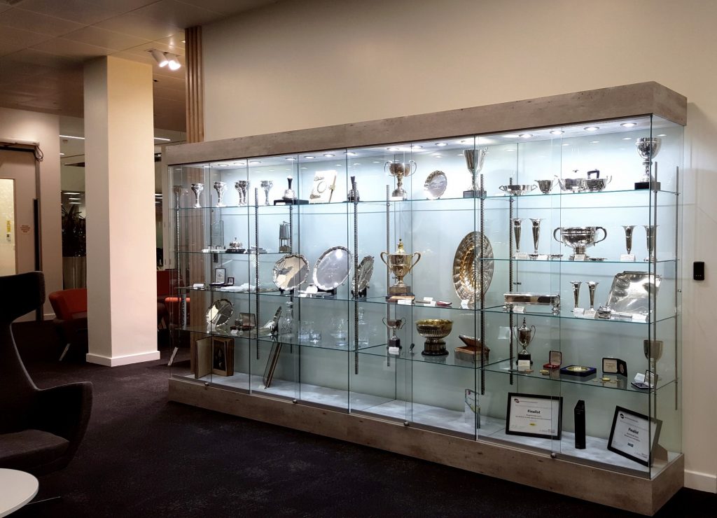 bespoke glass display cabinets