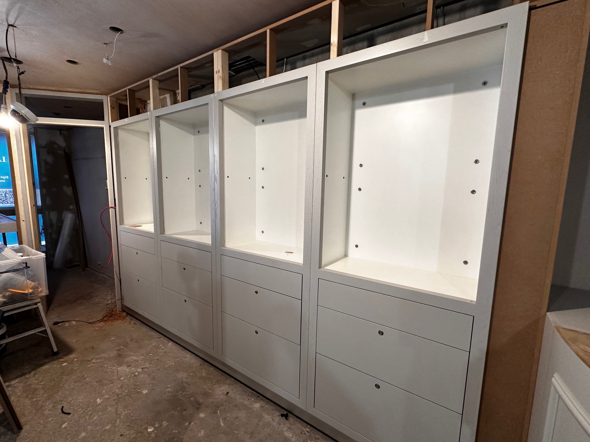 Cabinet wall installation