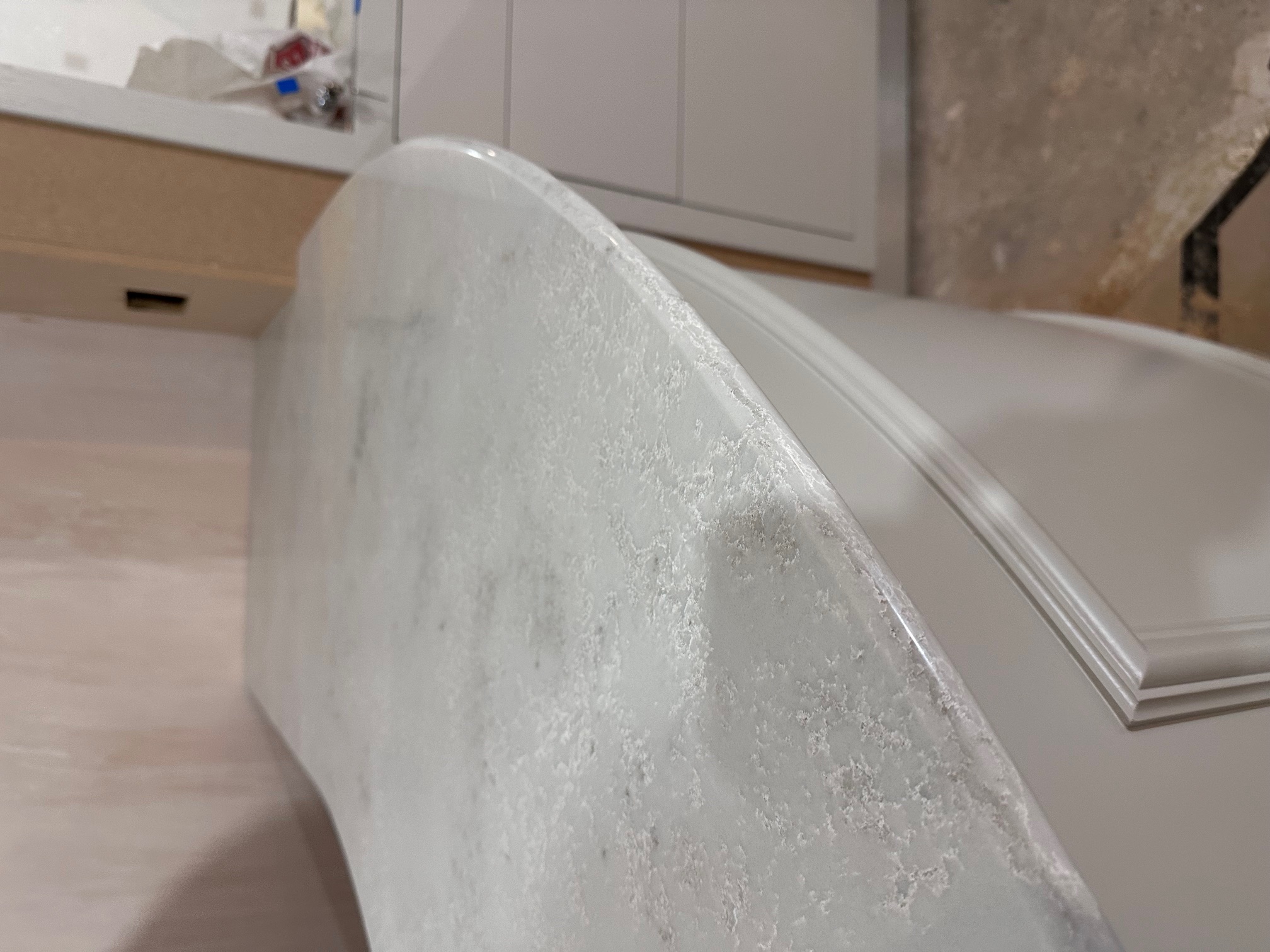 Curved counter detail